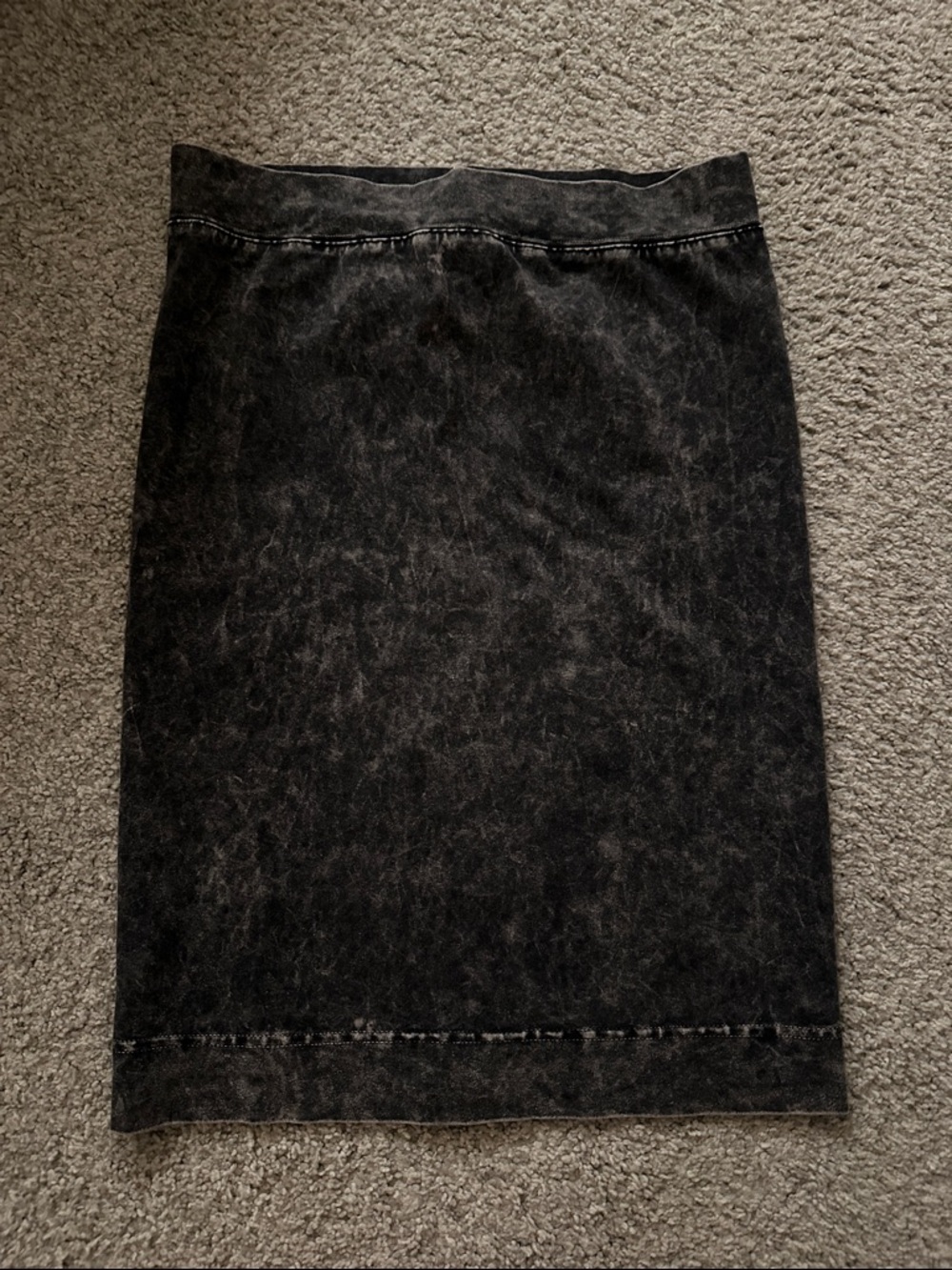 HARD TAIL Washed Black Pencil Skirt